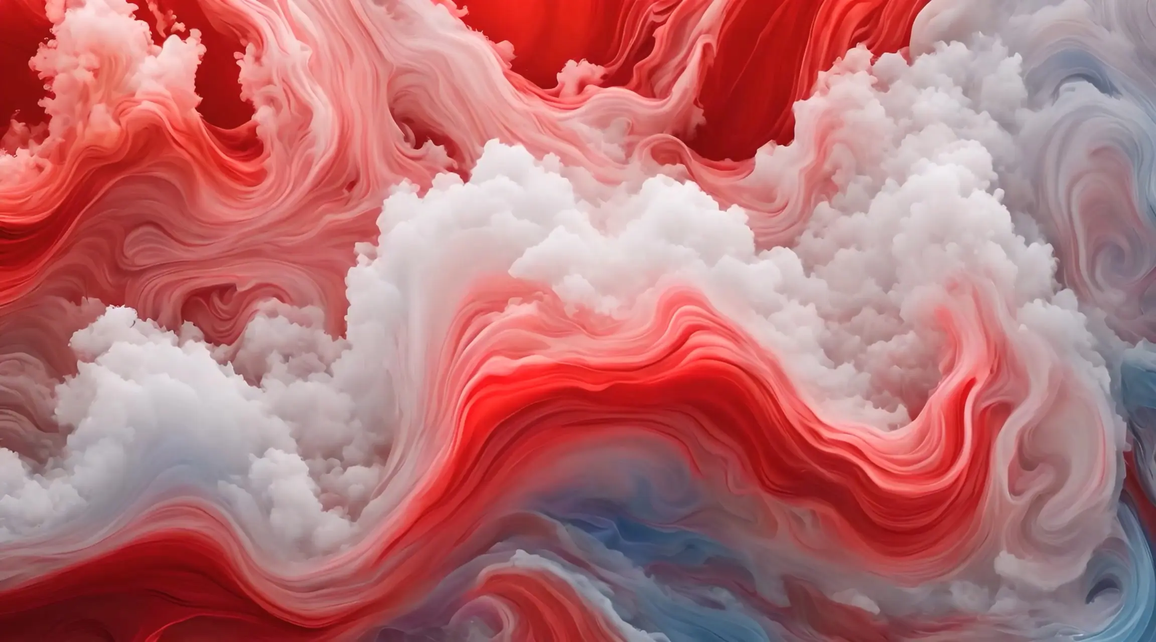 Red and White Fluid Motion Creative Backdrop Video
